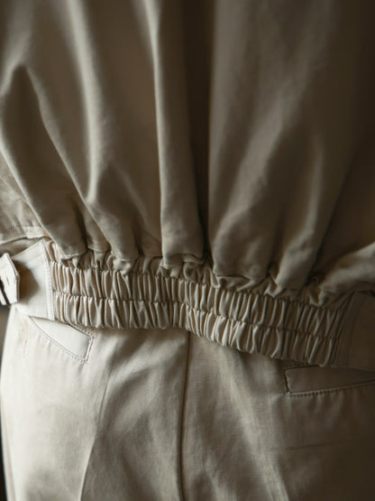 "Roman Travertine" Drop Shoulder High Waist Jacket 