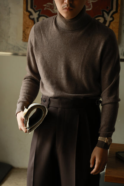 "Charcoal Latte" Turtleneck Sweater