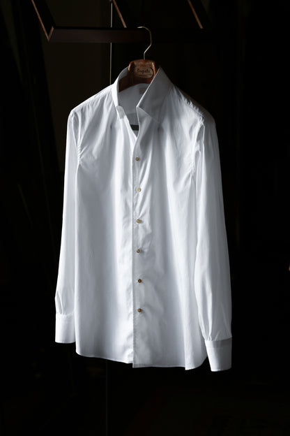 「Mist white」One-piece Collar Shirt