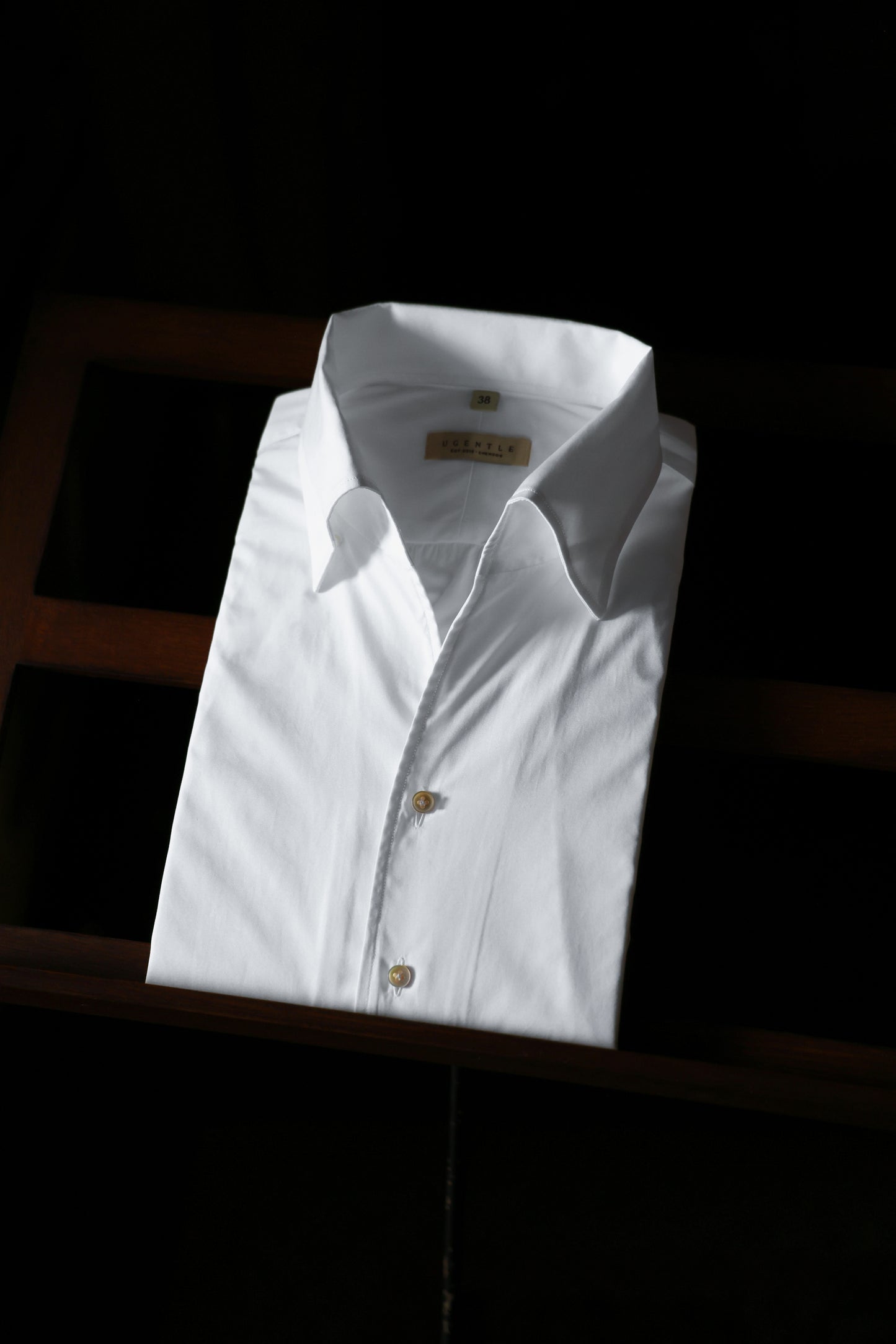 「Mist white」One-piece Collar Shirt