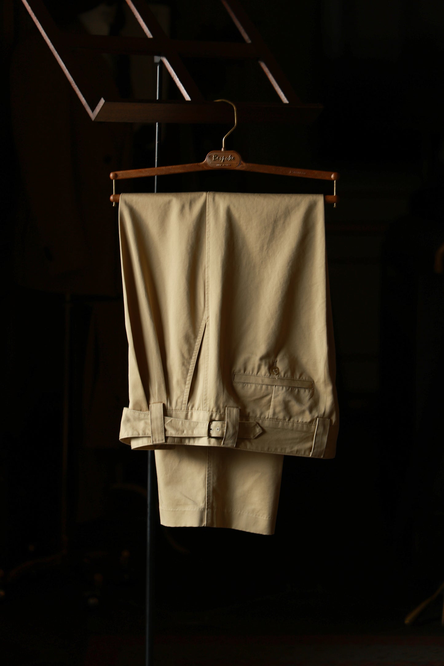 "Wheat Stack Yellow" Gurkha high waist wide leg casual pants 