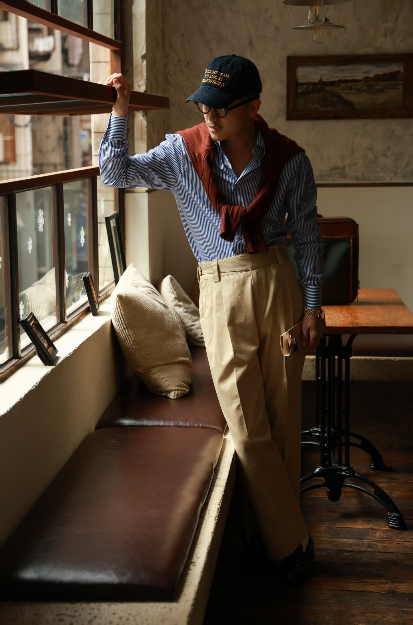 Button Down Collar Shirt — Blue Pencil Stripe