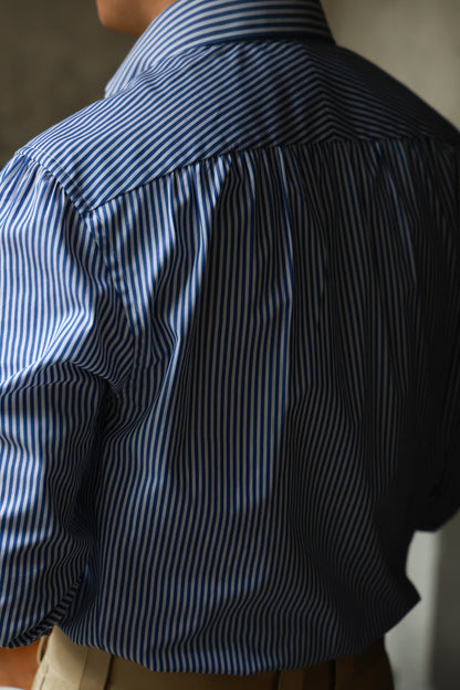 Button Down Collar Shirt — Blue Pencil Stripe