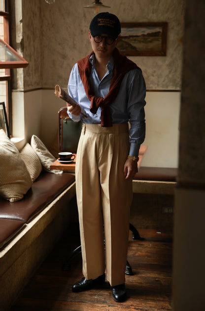 Button Down Collar Shirt — Blue Pencil Stripe