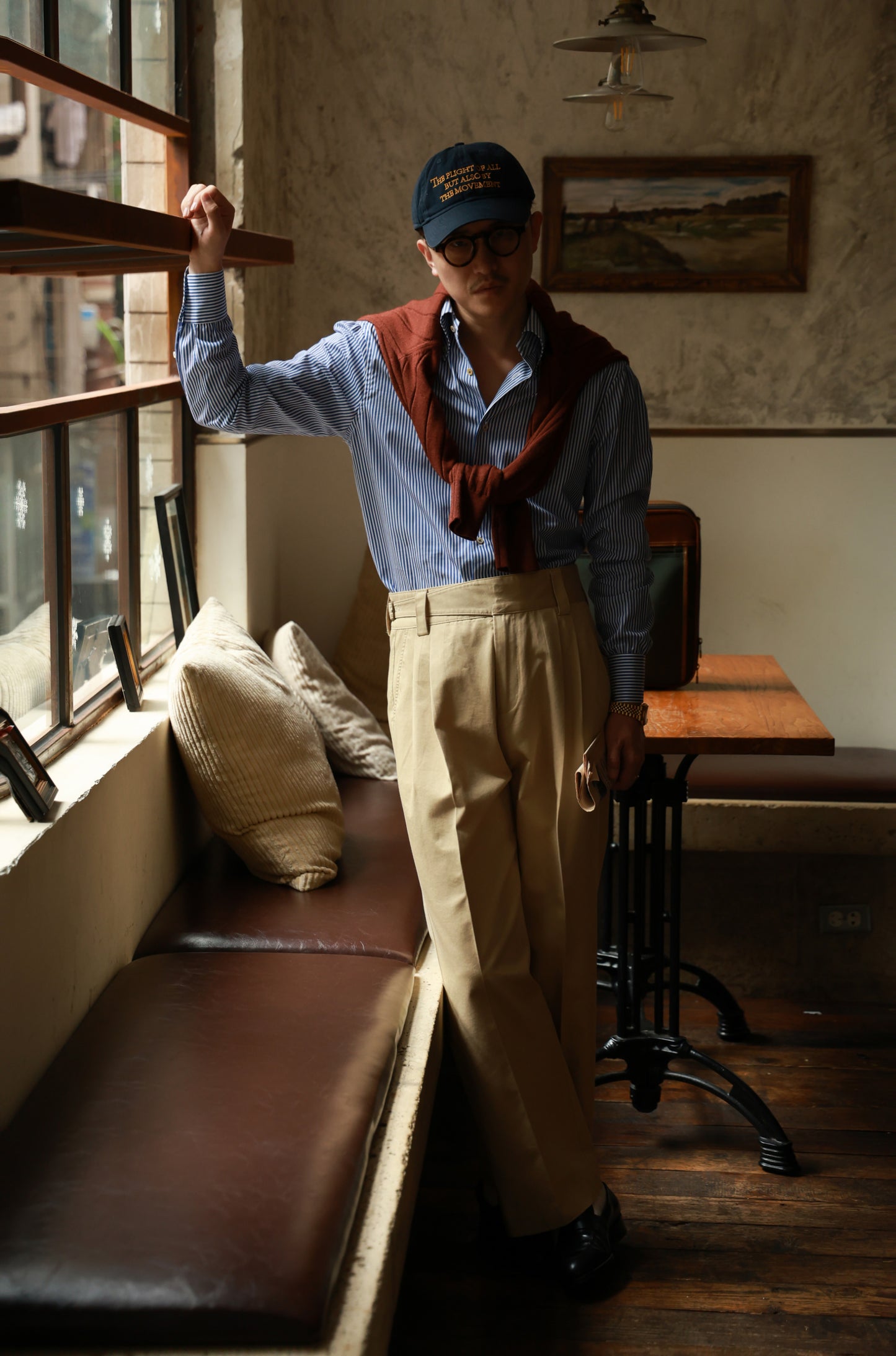 Button Down Collar Shirt — Blue Pencil Stripe