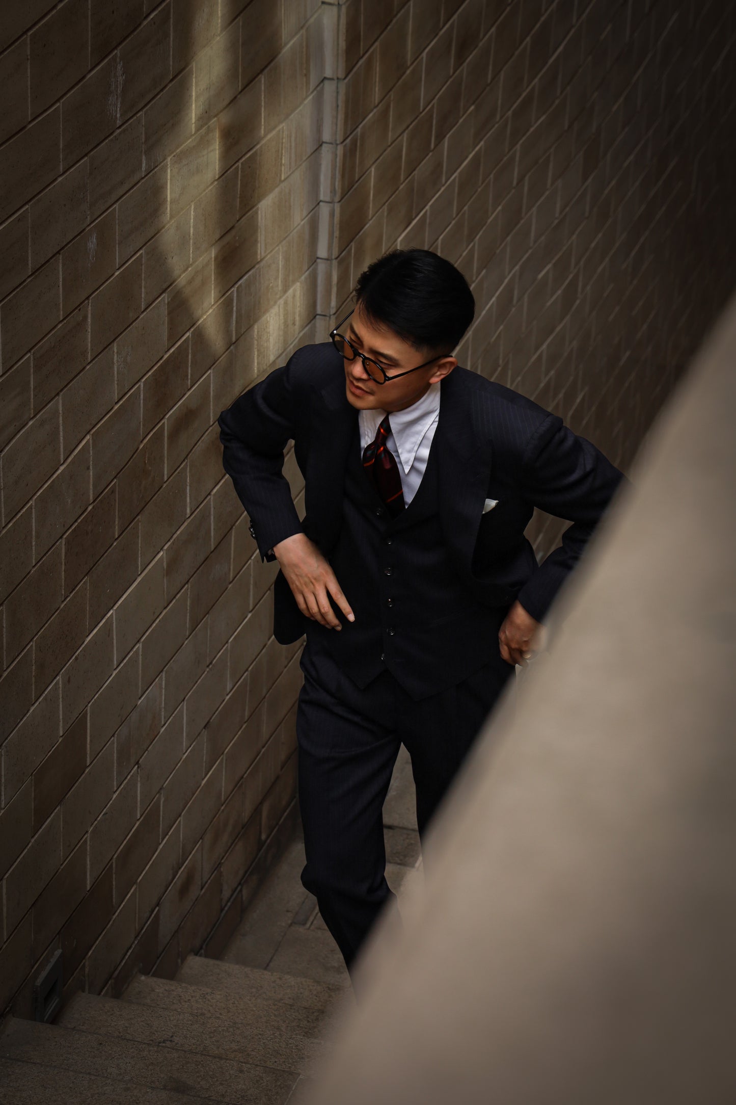 Midnight Blue Stripe Suit Trousers 