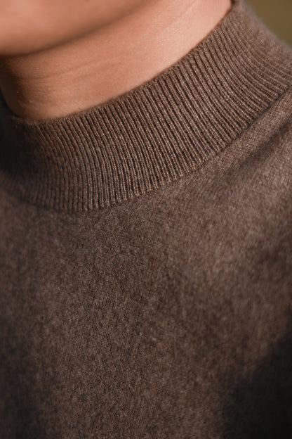 "Charcoal Latte" Half Turtleneck Sweater 