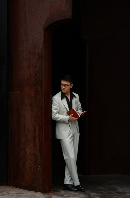 「Twilight Black」Don-Style Spread Collar Shirt