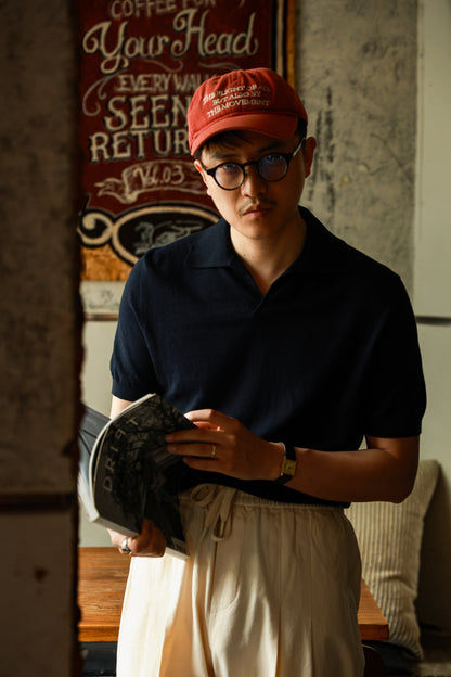 Cotton/Cashmere Classic Polo Navy