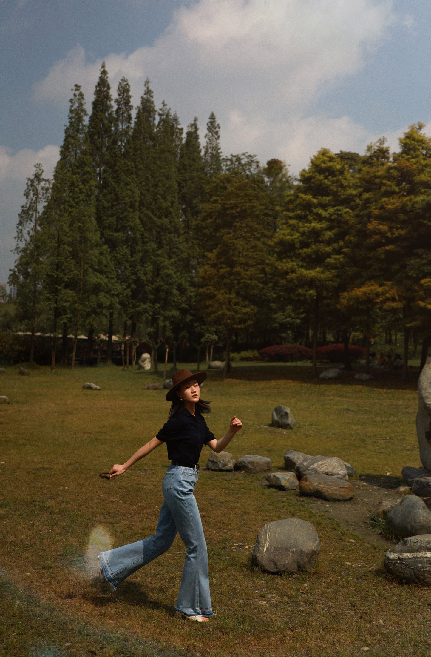 Cotton/Cashmere Classic Polo Navy