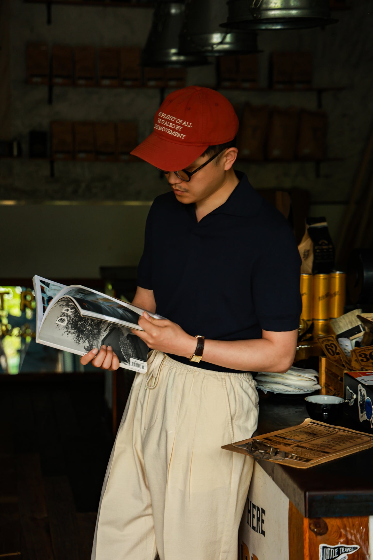 Cotton/Cashmere Classic Polo Navy