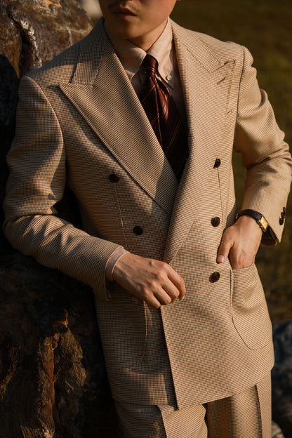 Desert Yellow Houndstooth Suit 