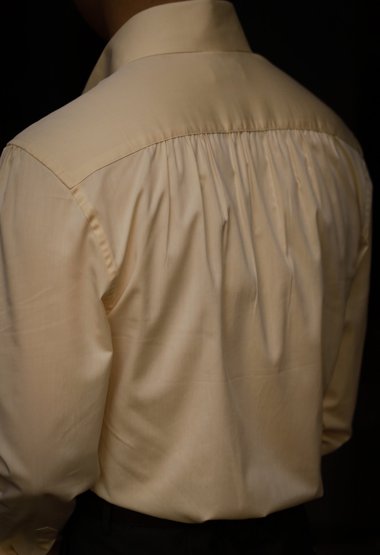 「Autumn Chrysanthemum Yellow」Hidden Button Collar Shirt