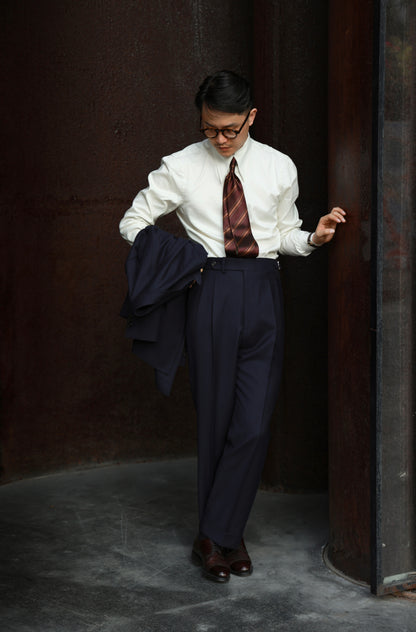 Navy flannel trousers 