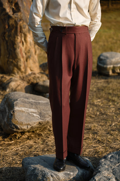 "Colorful Christmas Red" suit trousers 