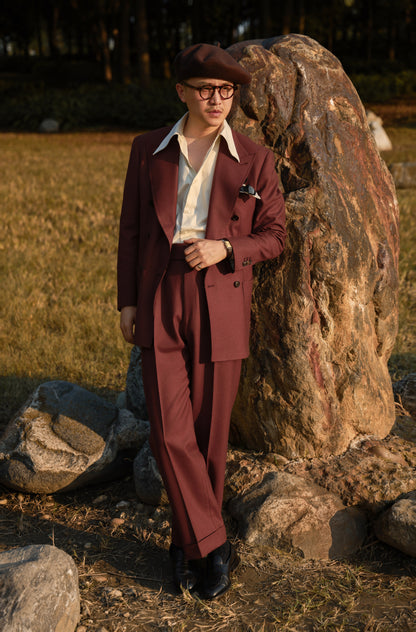 "Colorful Christmas Red" suit trousers 