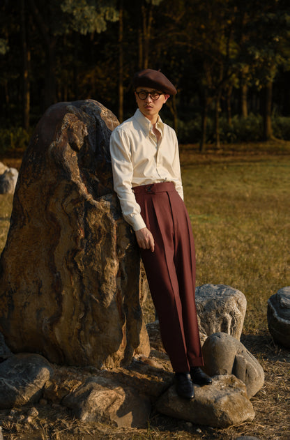 "Colorful Christmas Red" suit trousers 