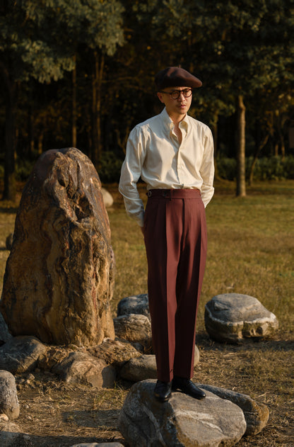 "Colorful Christmas Red" suit trousers 