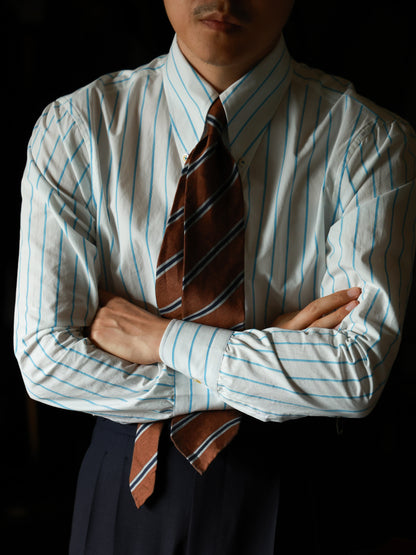 Long Point Button Down Collar Shirt — Glacier Stripe