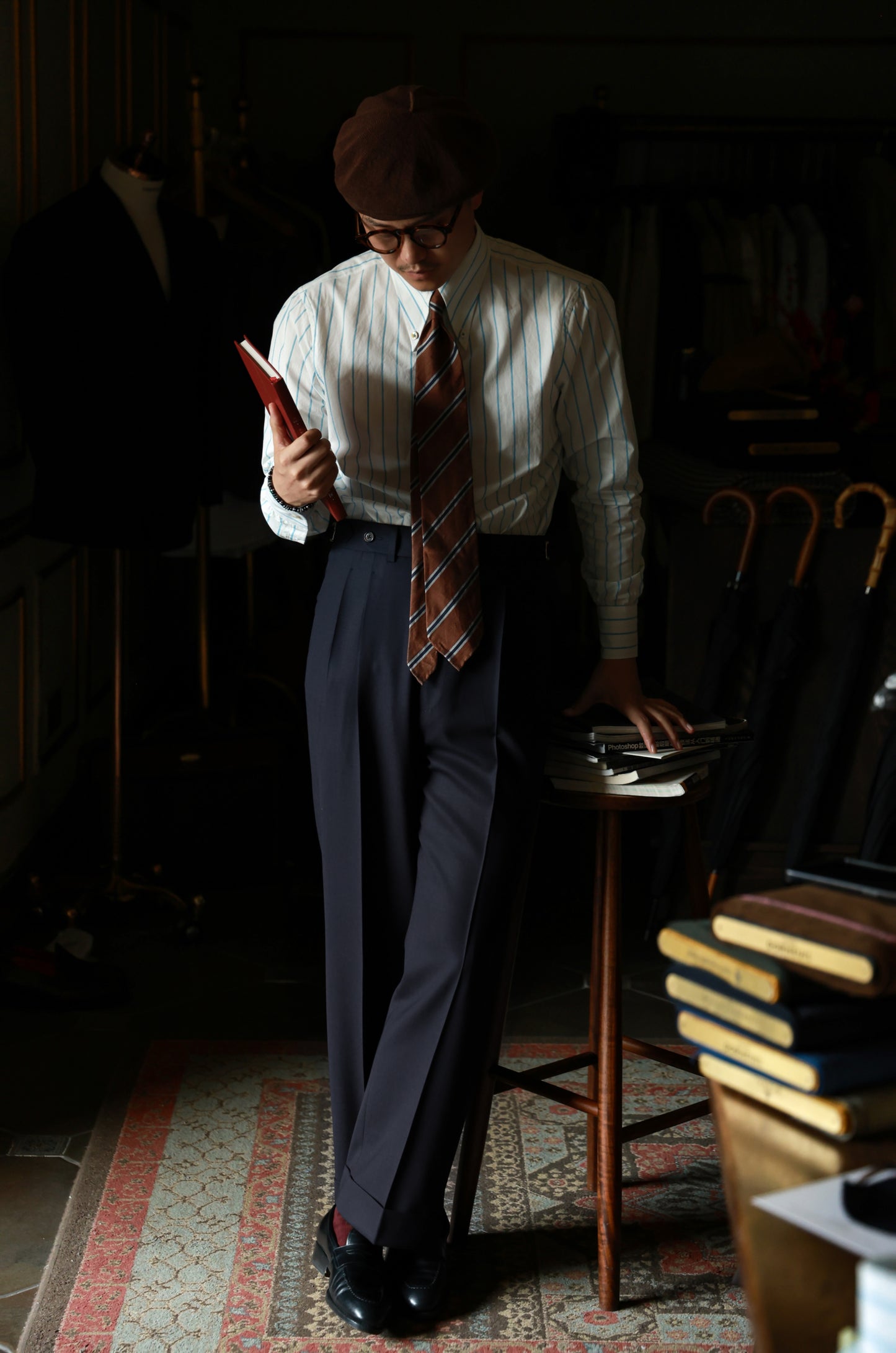 Long Point Button Down Collar Shirt — Glacier Stripe