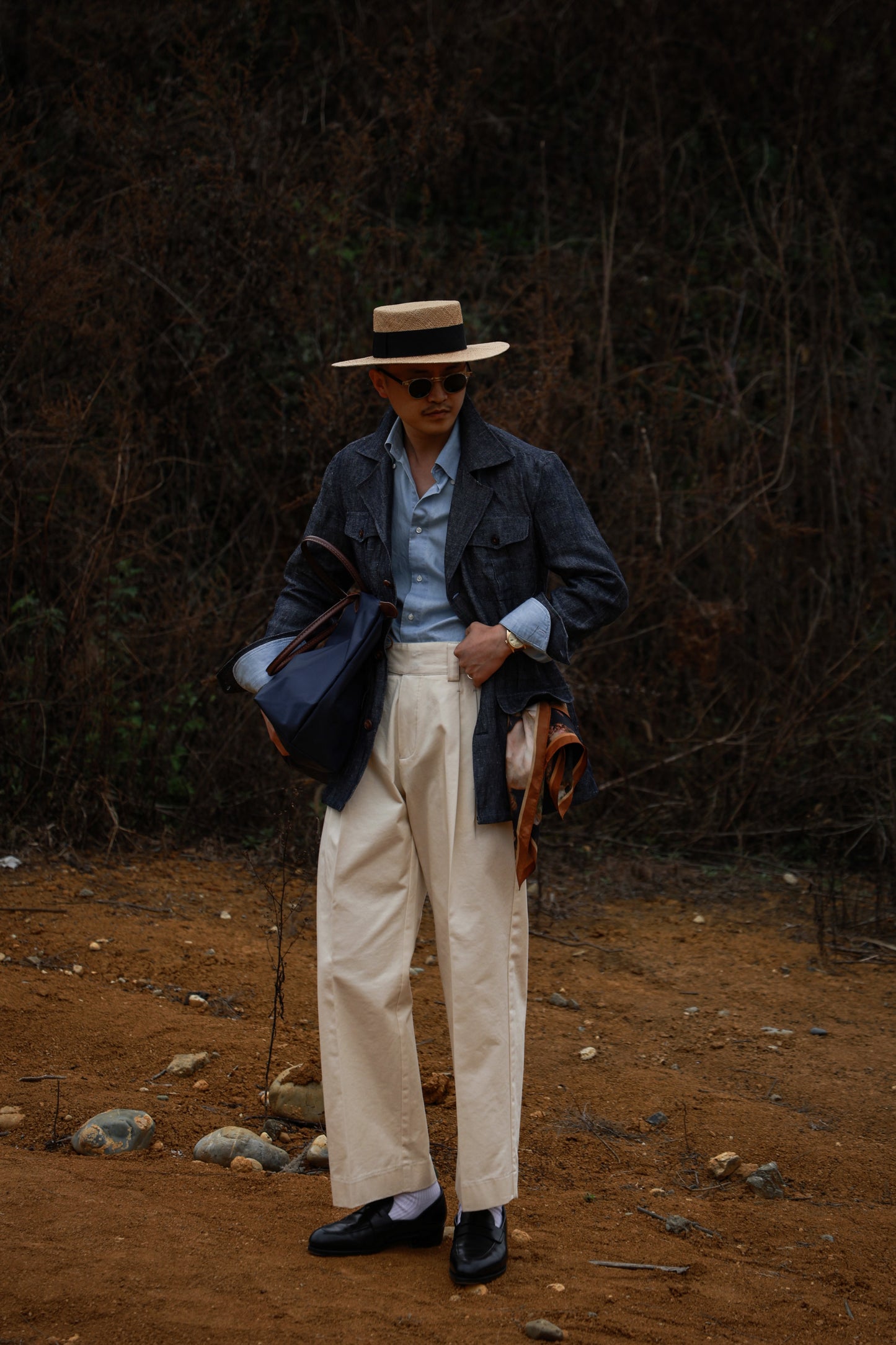 Button-Down Collar Shirt — Washed Denim