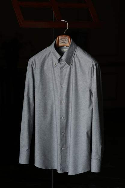 "Stone Gray Flannel" Button-down Collar Shirt 