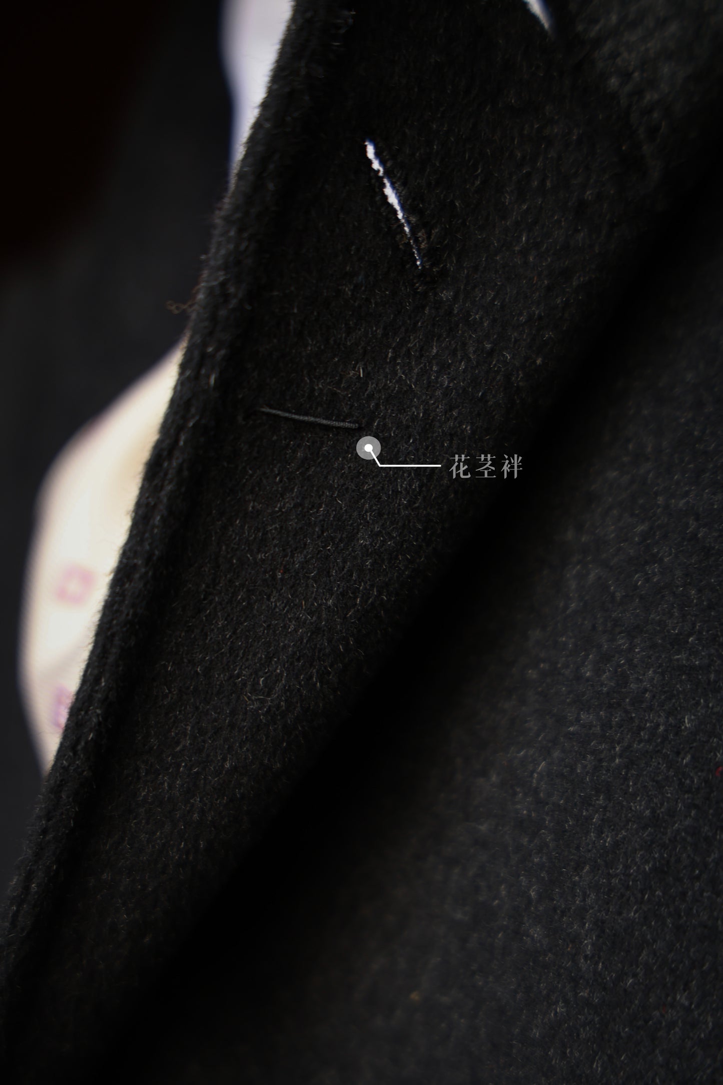 "Cliff Grey" double-breasted peaked lapel polo coat 