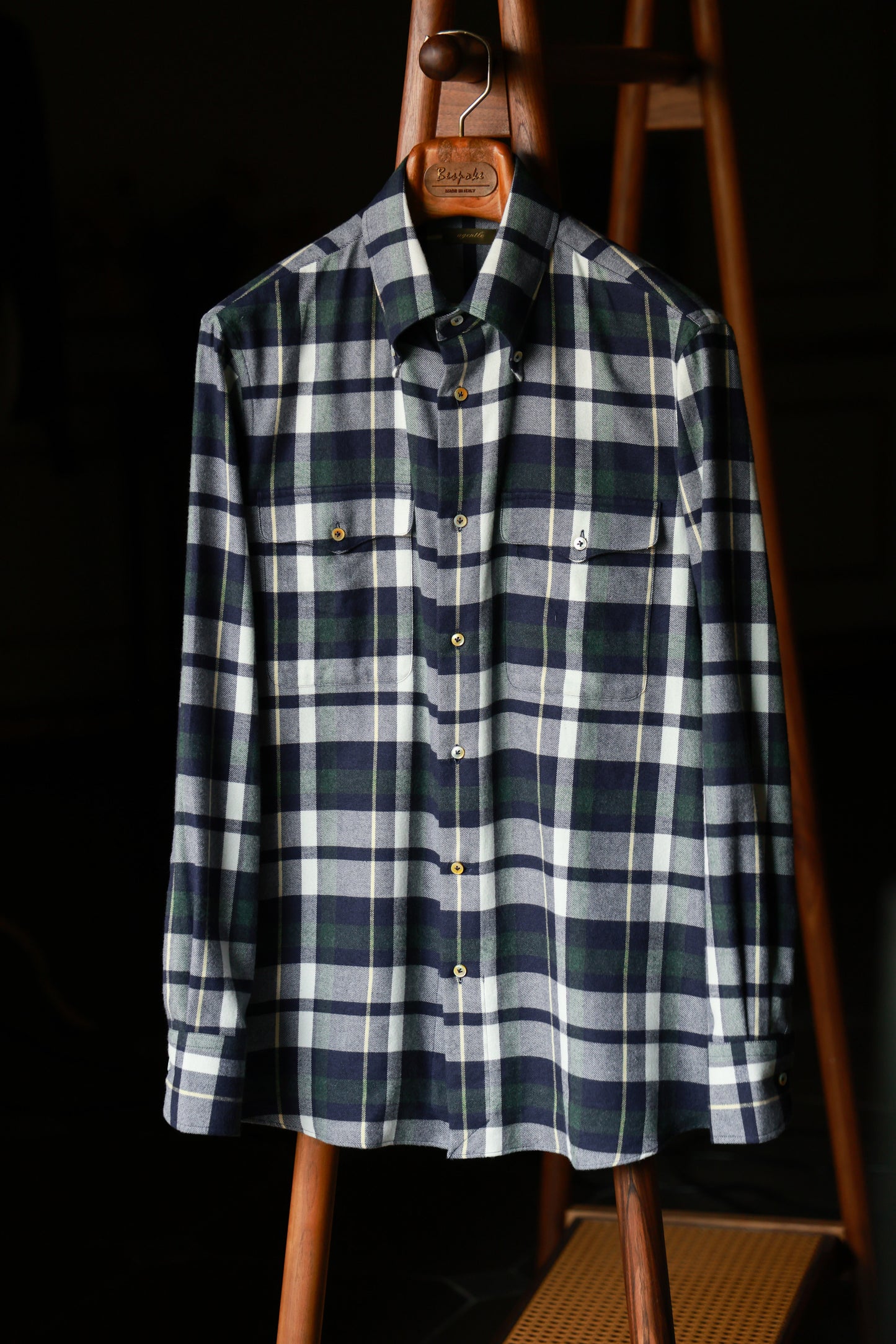 「Ivy Vintage Grid」Button-down Collar Shirt