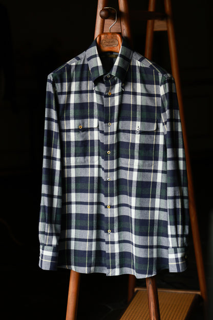 「Ivy Vintage Grid」Button-down Collar Shirt