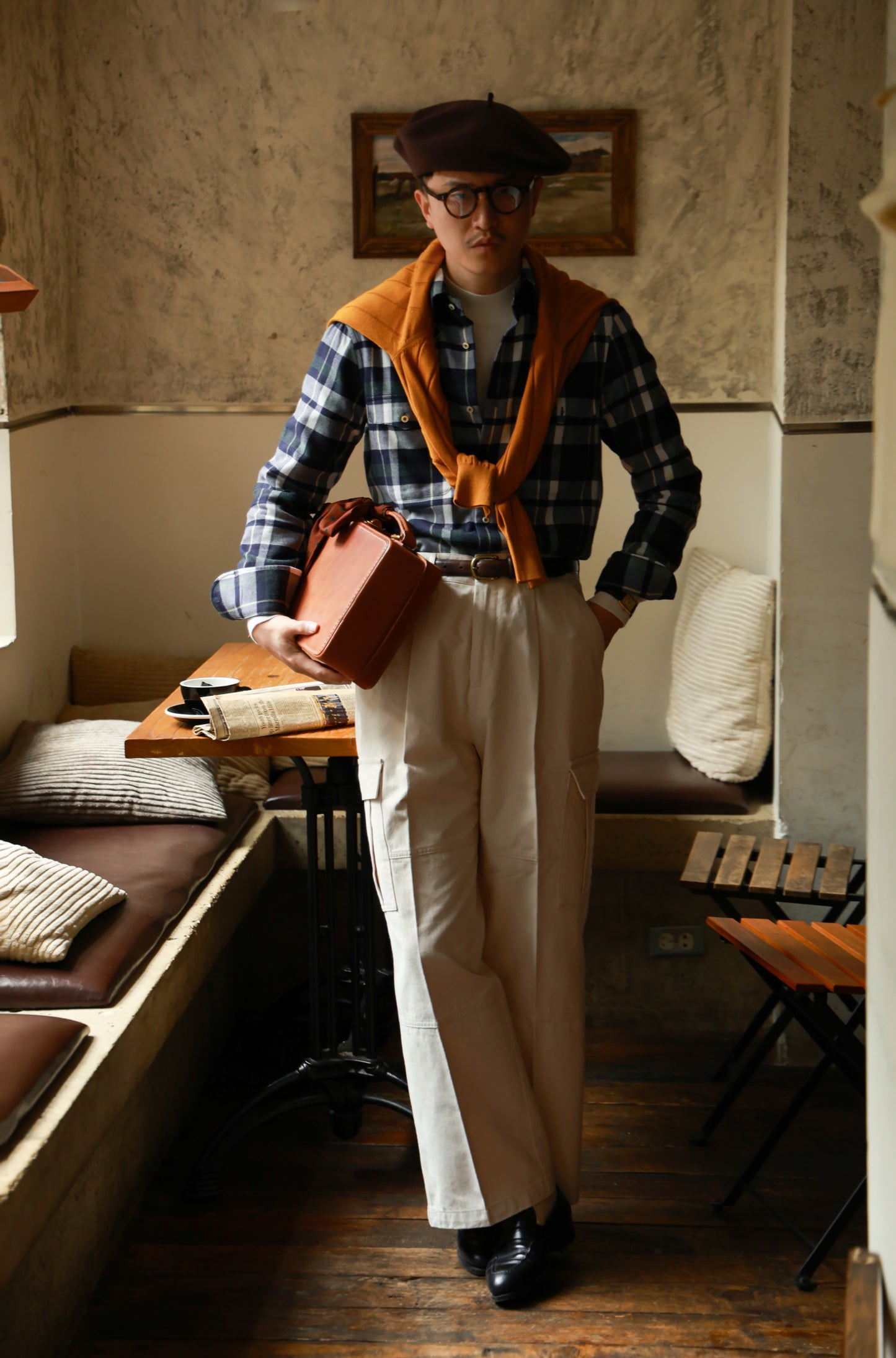 「Ivy Vintage Grid」Button-down Collar Shirt