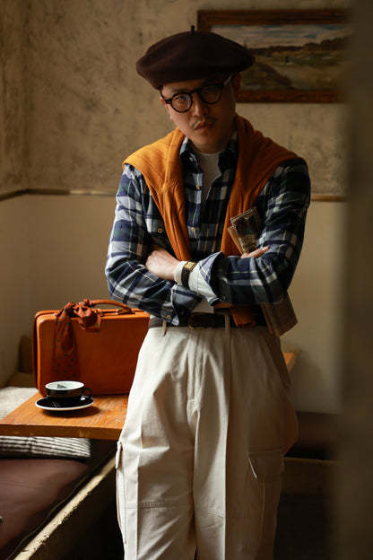 「Ivy Vintage Grid」Button-down Collar Shirt