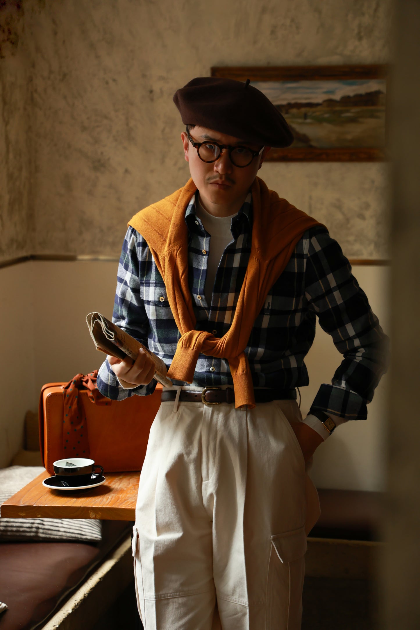「Ivy Vintage Grid」Button-down Collar Shirt