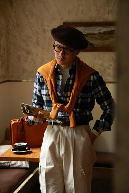 「Ivy Vintage Grid」Button-down Collar Shirt