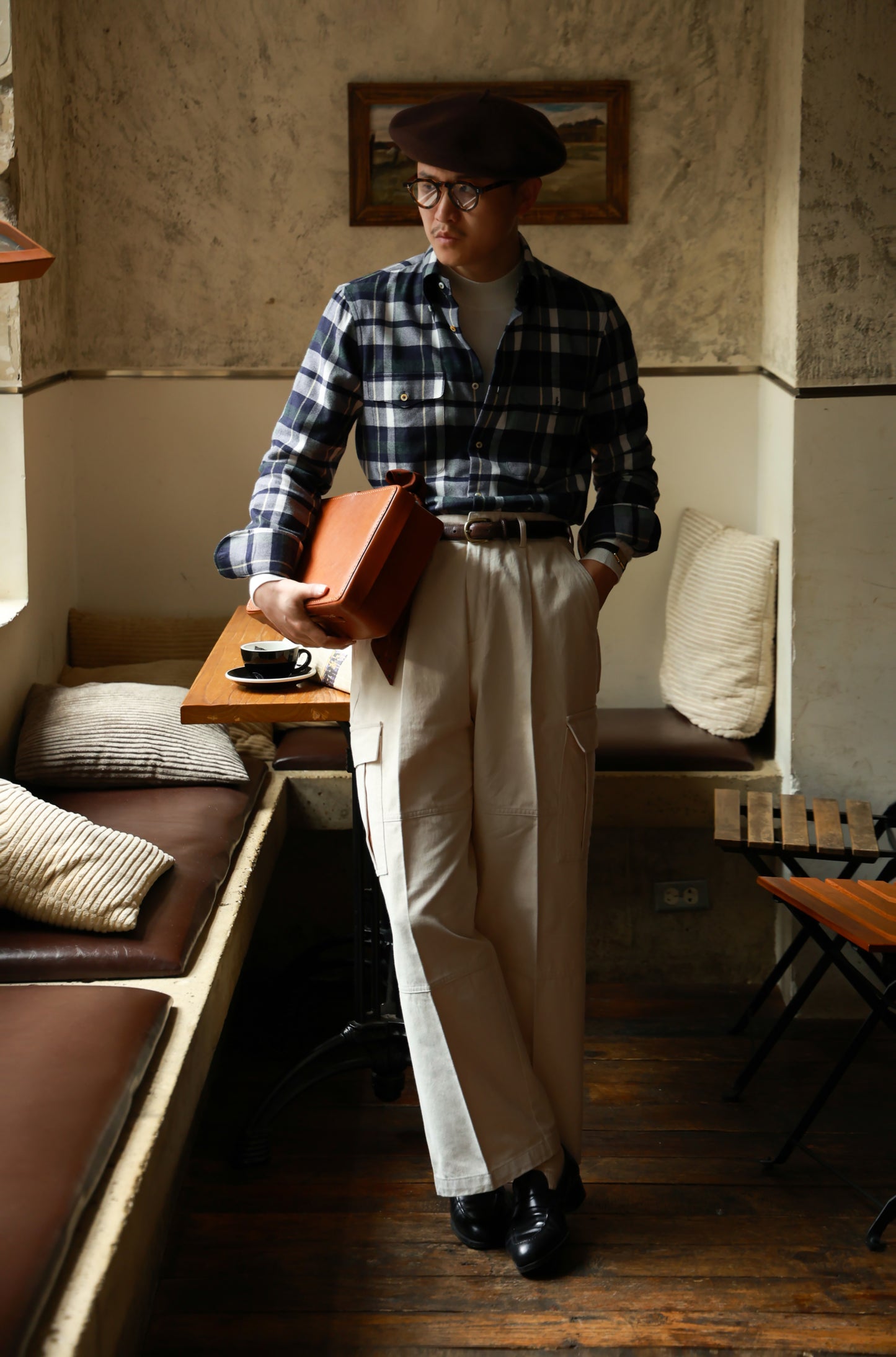 「Ivy Vintage Grid」Button-down Collar Shirt