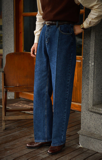 "Denim Color 1" Elastic Mid-High Rise Jeans 