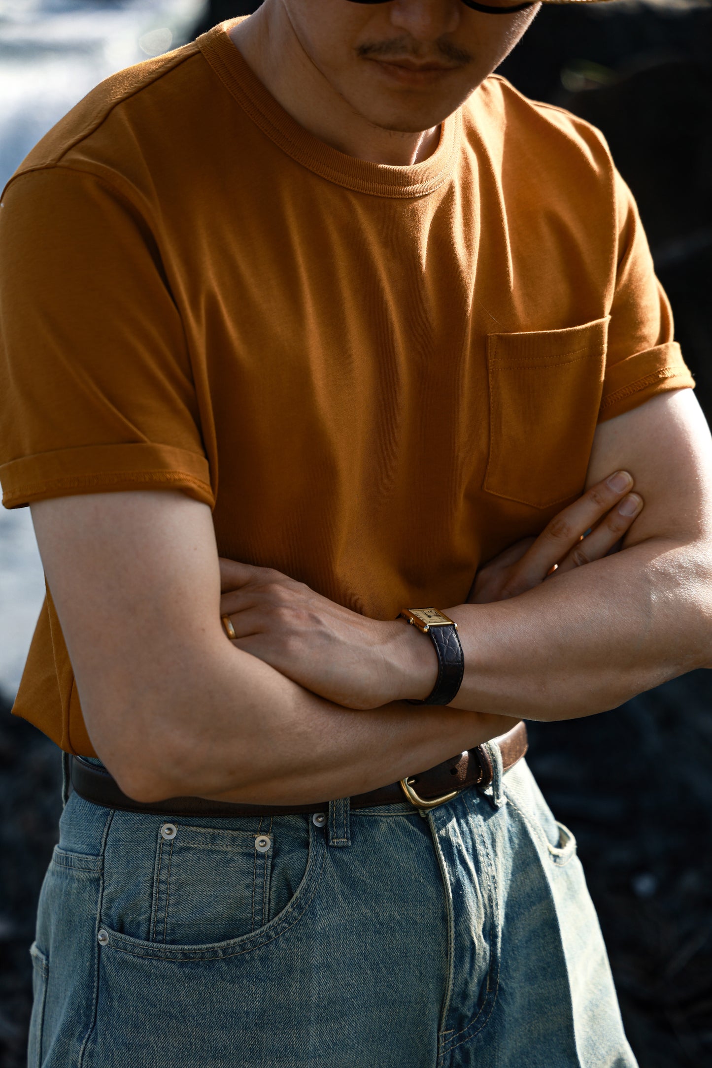 「Californian Dusk」Heavyweight combed cotton Crew Neck Unisex Short-Sleeve T-Shirt