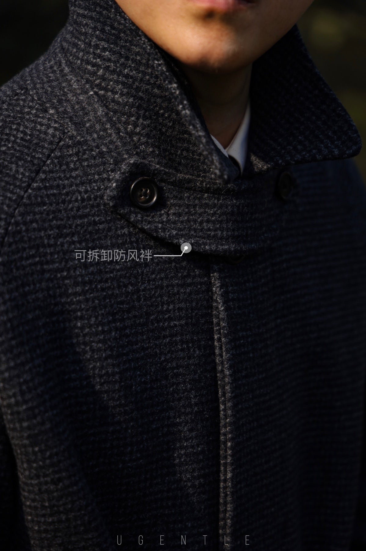 "Smoky Ink" Raglan Sleeve Balmark Coat 