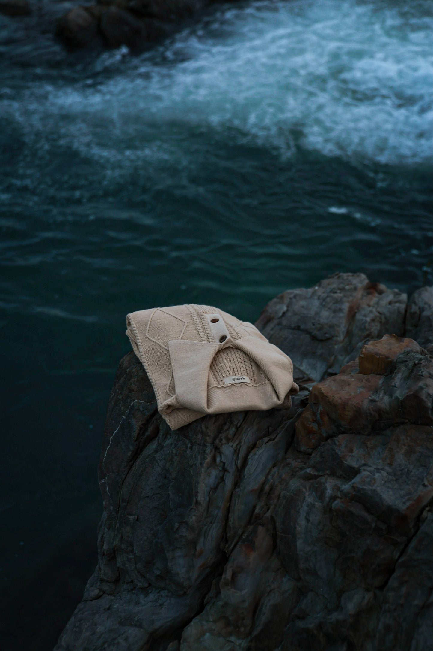 Linen/Cotton Knitted Polo Beige