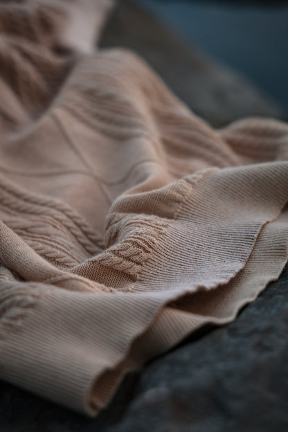 Linen/Cotton Knitted Polo Beige