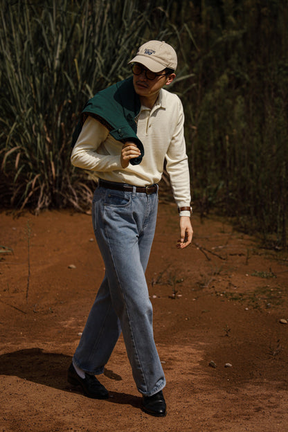 "Cheese White" POLO Sweater 