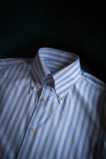 "Sea Salt Blue Stripe" Button-down Collar Shirt 