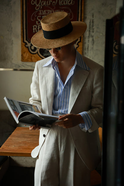 "Sea Salt Blue Stripe" Button-down Collar Shirt 