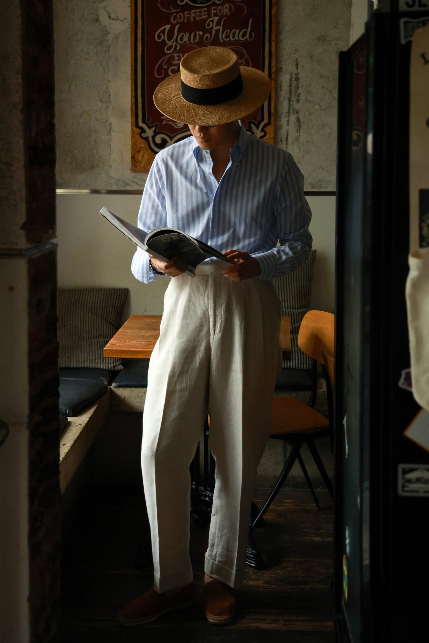 "Sea Salt Blue Stripe" Button-down Collar Shirt 