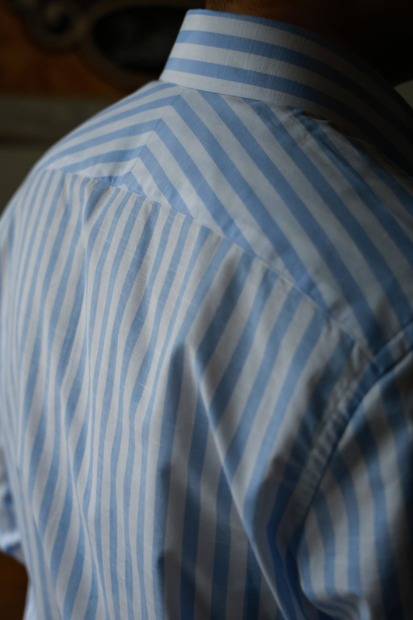 "Sea Salt Blue Stripe" Button-down Collar Shirt 