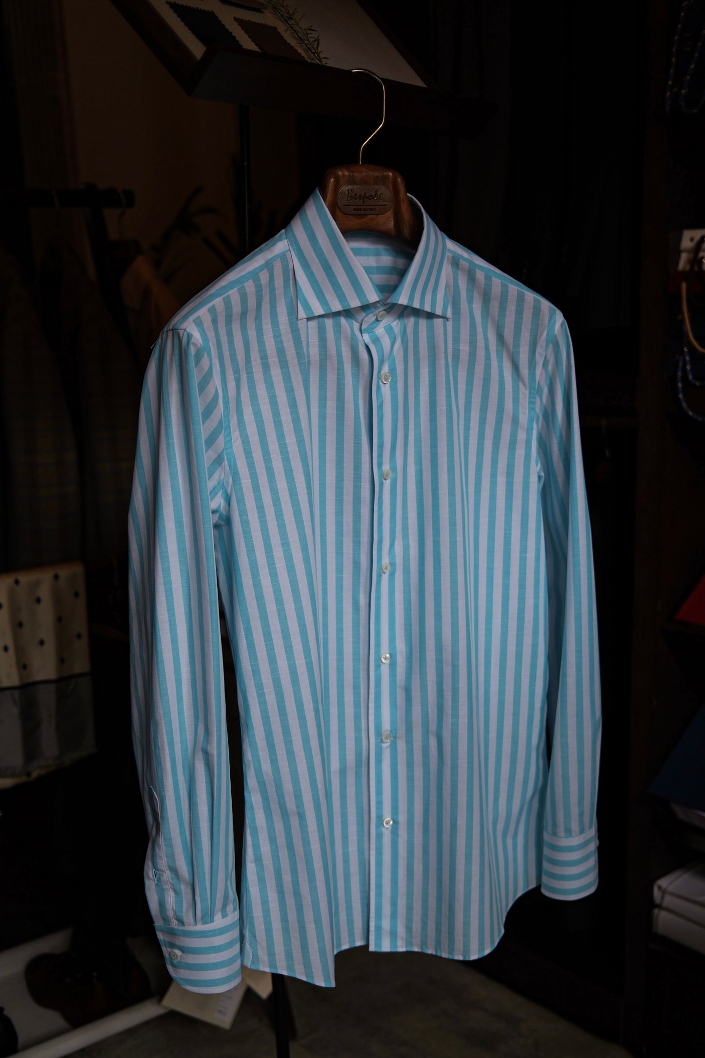 "Mojito Stripe" Collar Shirt 