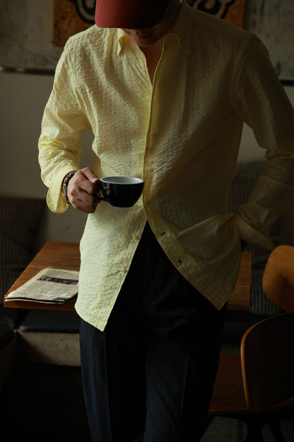 "Naples Yellow" One Piece Collar Shirt 