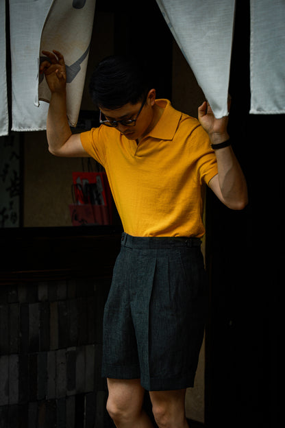 Cotton/Cashmere Classic Polo Amber Gold