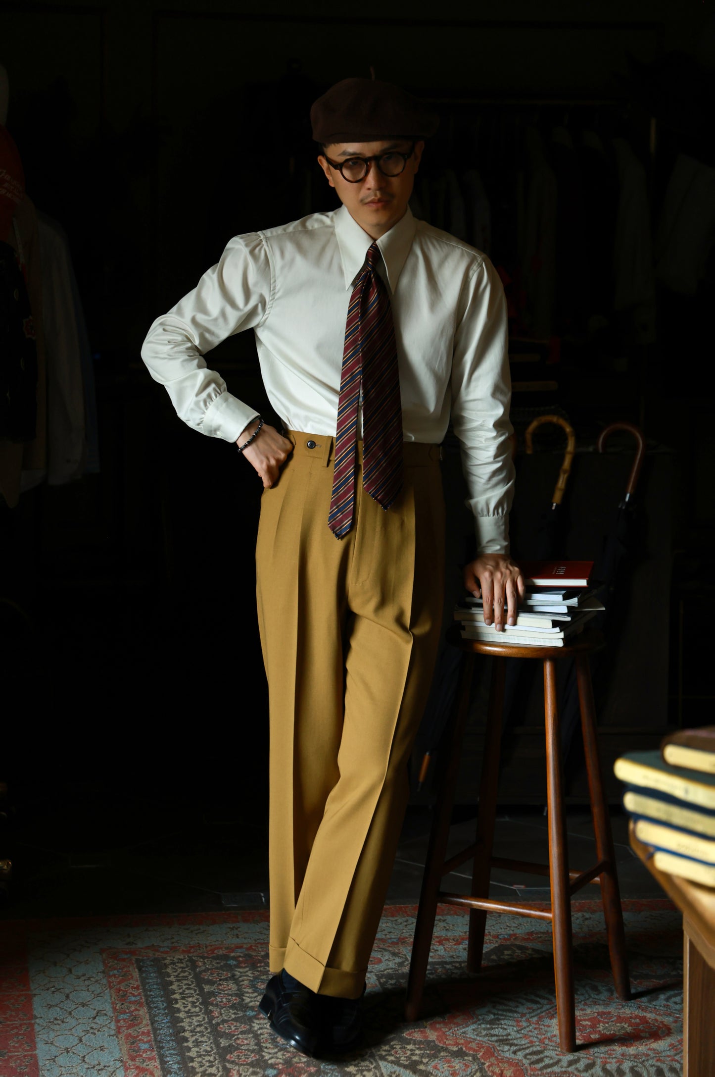 "Autumn Maple Yellow" Suit Trousers 