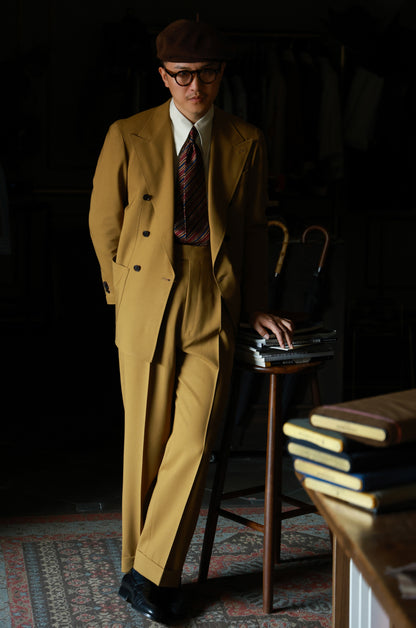 "Antique Cream White" Godfather Collar Shirt 