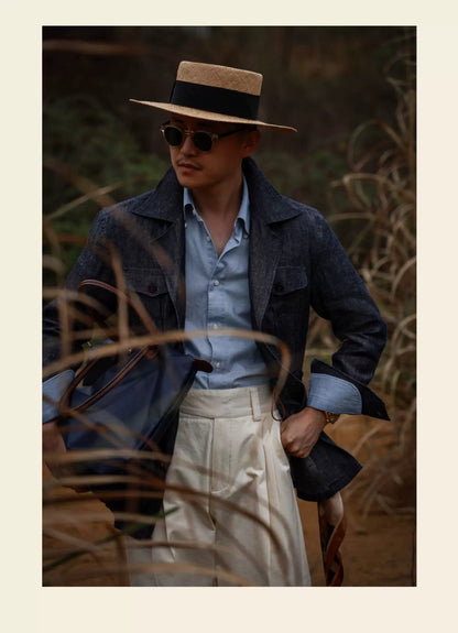 Button-Down Collar Shirt — Washed Denim